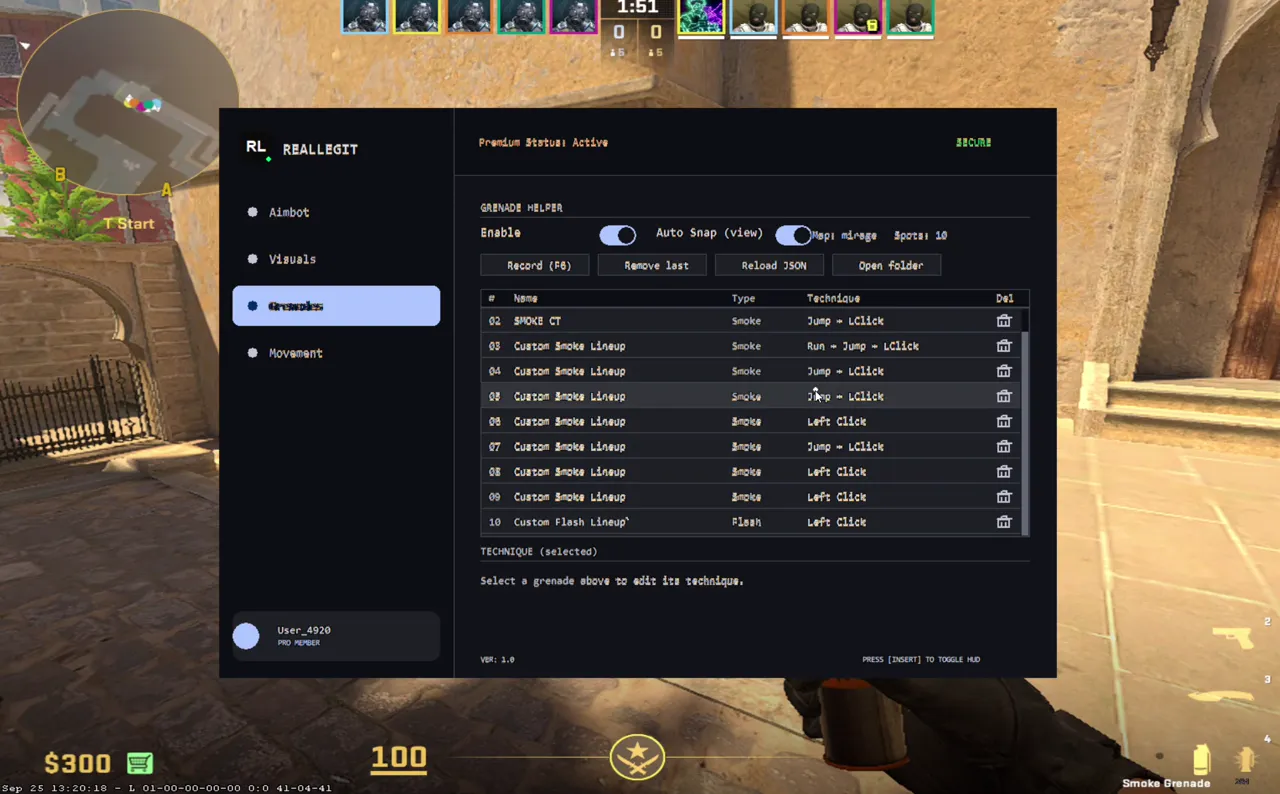Grenade Helper — lineups